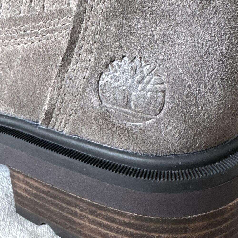 [WOMEN 7] Timberland Brimfield Mid Chelsea WATERPROOF Brown Suede Chunky Sole - Picture 9 of 12